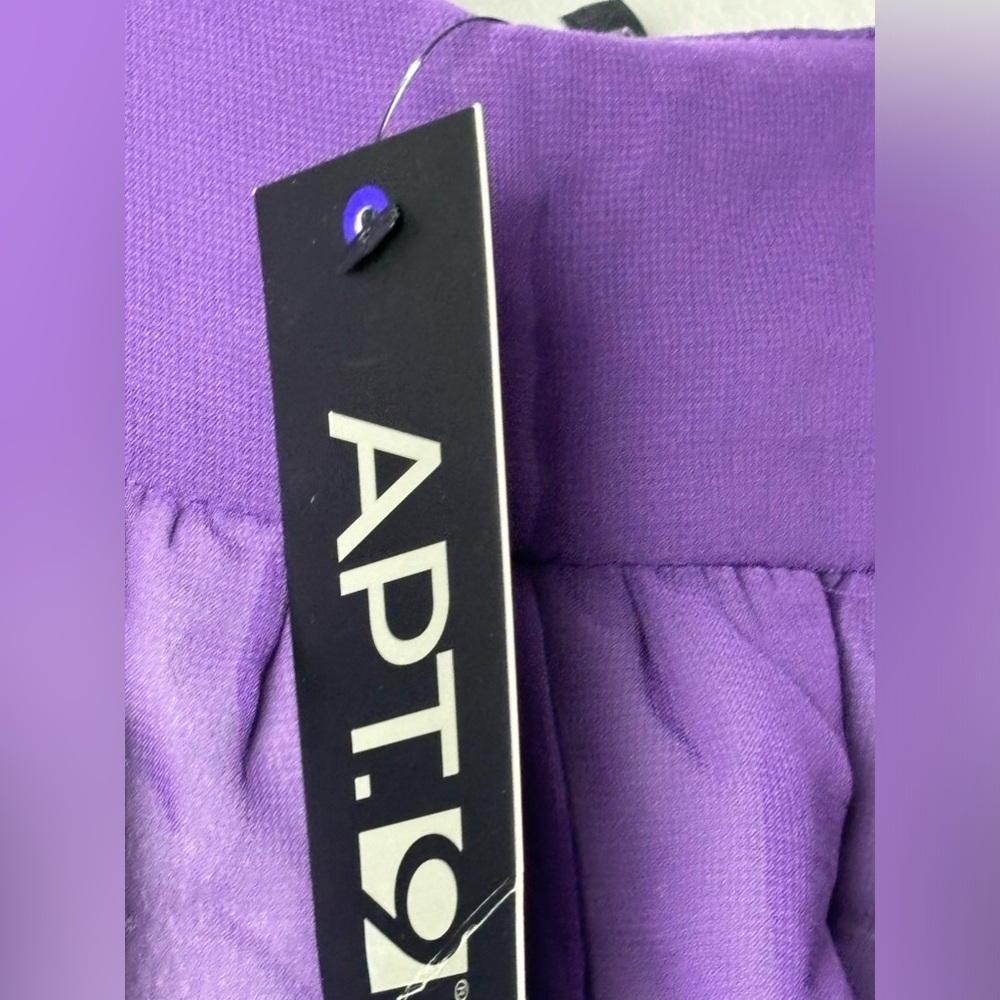 NWT 💜 Apt. 9 Purple Flowy Sheer Cinched Waist Top | Size Small - Picture 7 of 10